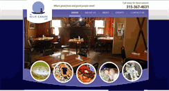 Desktop Screenshot of bluecanoegrillandcabins.com